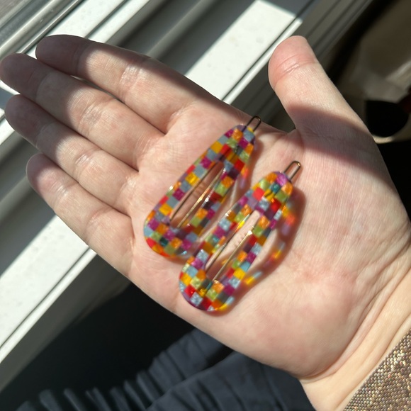 Lisa Says Gah! Colourful Mosaic Hair Barrettes - Picture 2 of 8